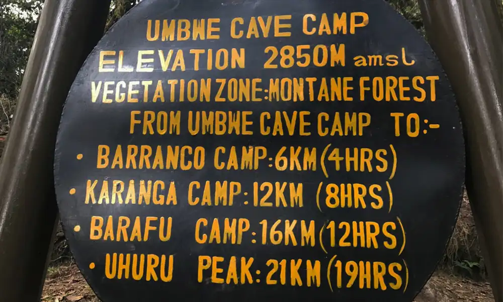 Umbwe Cave Camp - Globalxplorers