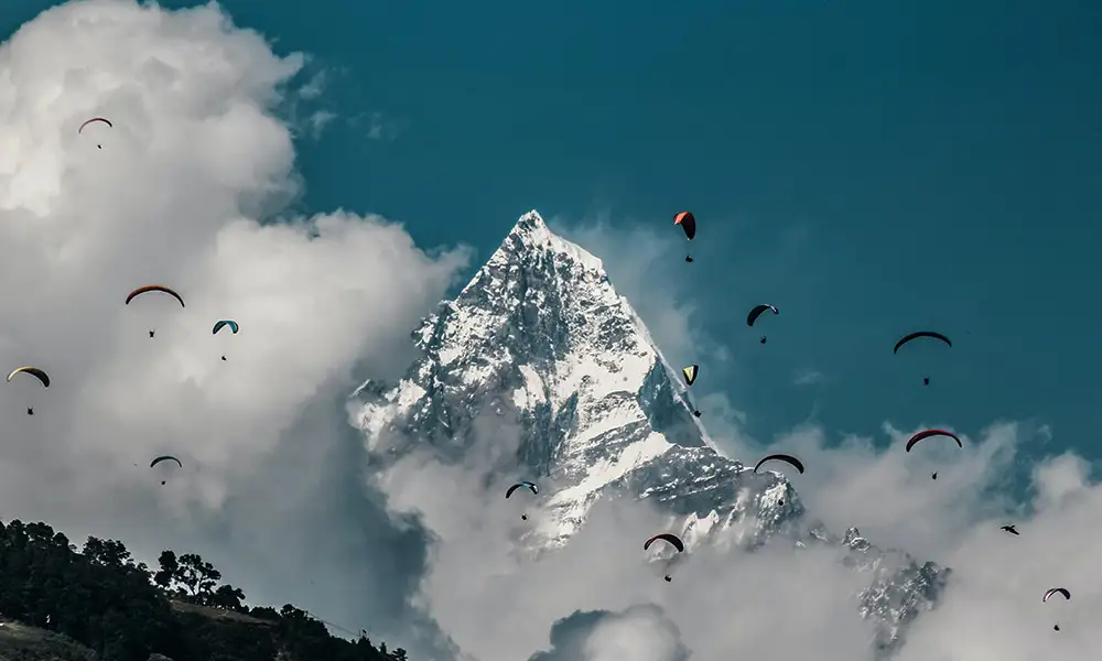 Half an hour Paragliding from Sarangkot - GlobalXplorers