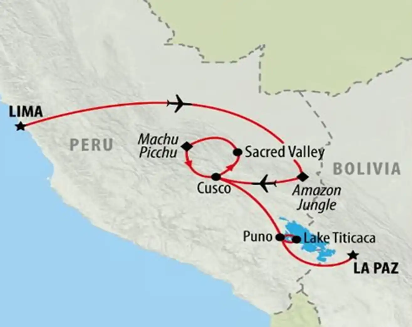 Lima to peru map